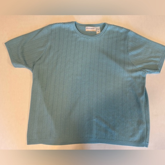 Alfred Dunner teal crew neck short sleeve sweater size 3X - Picture 1 of 4